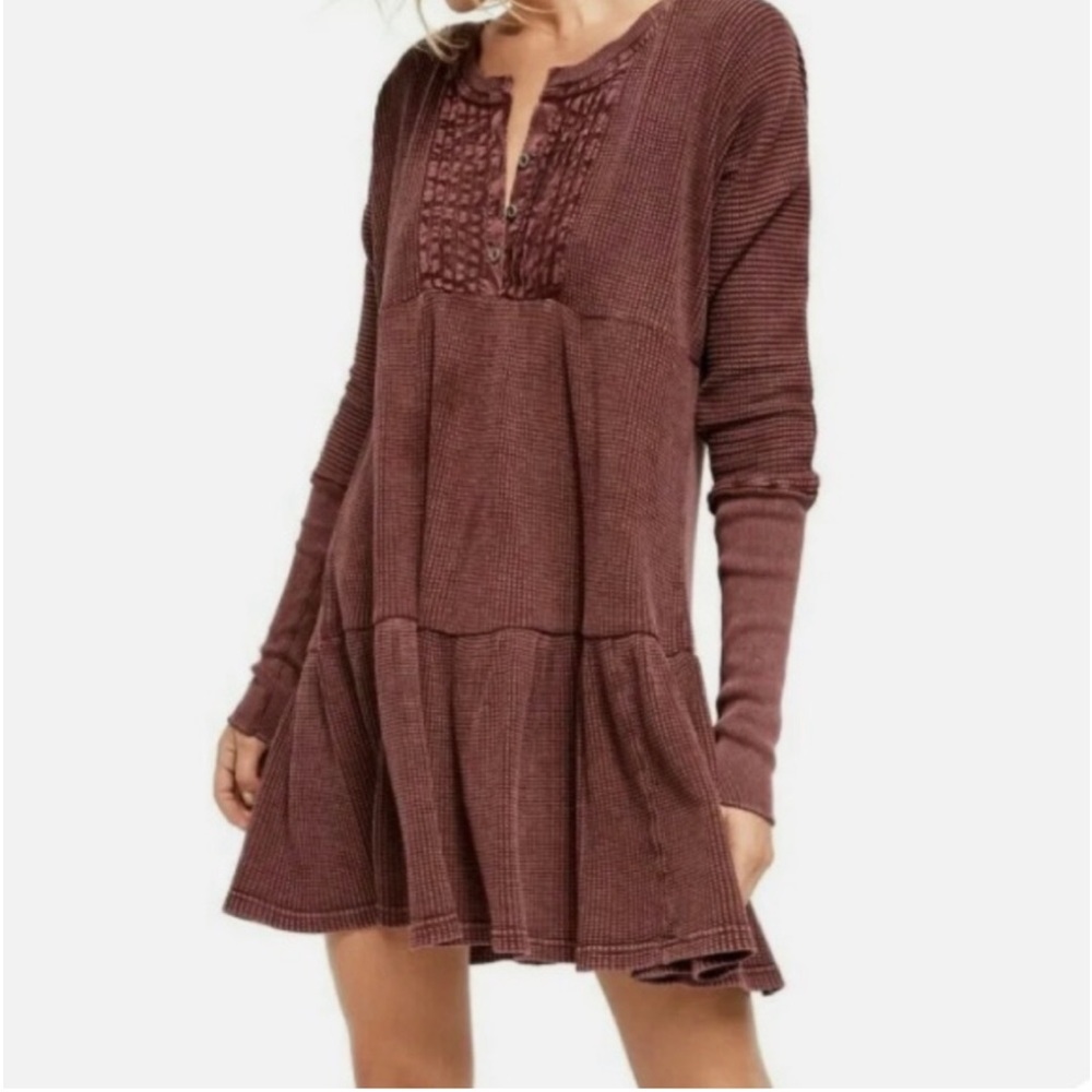 Free People Jolene Mini Thermal Dress